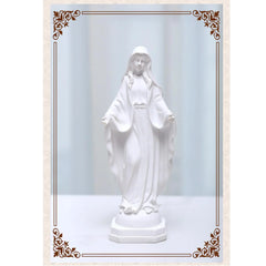 Blessed Resin Figurines Sculpture of Grace Handmade Exquisite Mary Statue for Bedroom Decors Dinning Room Christmas Cabinet