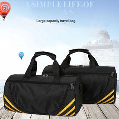 Men Women Gym Bags Large Capacity Polyester Backpack Compartment Fitness Running Sports Shoulder Bag  Silver Large