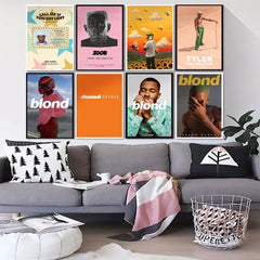 Album Cover Posters Tyler The Creator Frank Blonde Music Hip Hop Rapper Modern Wall Art Prints Painting for Room Bar Home Decor