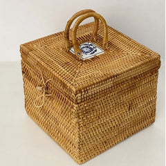 Domestic Desktop Trifles Crate Ceramic Adornment Stowage Casket Decorative Container for Housekeeping Artisan Organizing Box