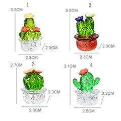 Handmade Cactus Sculpture Original Resin Not Fade Simulation Plant Easy Use Car Ornaments Desktop