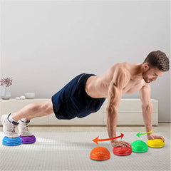 Inflatable Half Sphere Yoga Balls PVC Massage Ball Balance Pods Disc Fitness Pilates Exercises Train Equipment for Adults Child