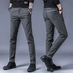 Streetwear Fashion Men Solid Slim Suit Pants Korean Business Male Clothing Spring Autumn Daily Casual Straight Full Trousers 38