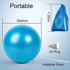 25CM Pilates Yoga Ball Exercise Anti-Pressure Explosion-Proof Gymnastics Balance Exercise Fitness Gym Home Yoga Core Training