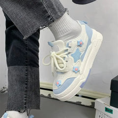 Women's Sports Shoes Spring Summer 2024 Kawaii Platform Sneakers Skateboard Casual Vulcanize Korean Footwear Tennis Female