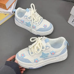 Women's Sports Shoes Spring Summer 2024 Kawaii Platform Sneakers Skateboard Casual Vulcanize Korean Footwear Tennis Female