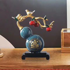 Lucky Feng Shui Gourd Statue,Resin Crafts Ornament,Handmade Sculpture for