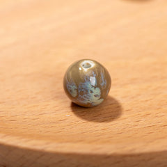 5pcs Artisan Crafted 16mm Ceramic Beads High-Temperature Kiln Variations Handcrafted Jewelry Components TCZ164
