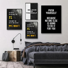 Painting on the Wall Motivation Home Decorations Picture Office Canvas Wall Art Prints Quote Poster Inspiring Words for Home