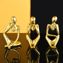 Nordic Abstract Thinker Statue Ornaments Home Decoration Desktop Decor Handmade Crafts Art Sculpture Supplies