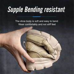 Summer Breathable Safety Work Shoes For Men Lightweight Indestructible Steel Toe Cap Boots Soft Non Slip Male Footwear Sneakers
