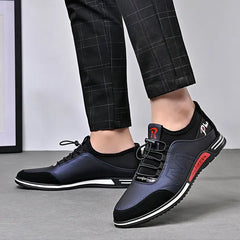 Fashion Men Leather Comfy Slip Increased Heel Footwear Mens Casual Shoes Male Office Business Dress Outdoor Sport Sneakers