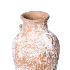 Artisan Ceramic Aged Terracotta Vase - Country Charm for Your Home