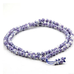 8mm Ceramics Stone 108 Beads Necklace Custom Gift Women Wrap Crafted Ethnic Eco-friendly Chain Fashionistas Beaded Artisan