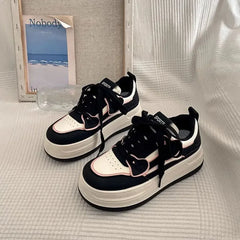 Women Sneakers Korean Platform Sports Shoes Skateboard Kawaii Vulcanize Fashion Footwear Casual Tennis Female Flats Summer 2024