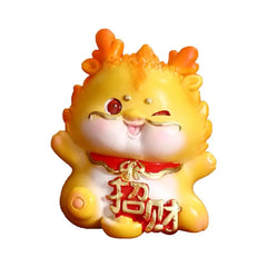 Portable Dragon Statue Blessing Handmade Miniature Resin Dragon Ornaments Microlandscape Craft Zodiac Sculptures Living Room