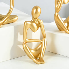 Nordic Abstract Thinker Statue Ornaments Home Decoration Desktop Decor Handmade Crafts Art Sculpture Supplies