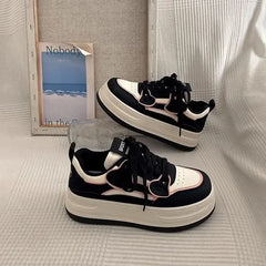 Women Sneakers Korean Platform Sports Shoes Skateboard Kawaii Vulcanize Fashion Footwear Casual Tennis Female Flats Summer 2024