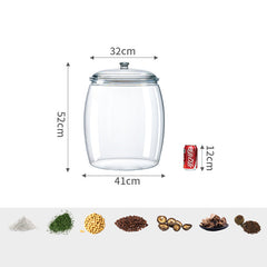 Clear Storage Jar For Dry Goods Snacks
