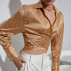 Euramerican Style Brown Lace Pure Color Long Sleeves