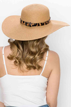 Justin Taylor Printed Belt Sunhat in Beige