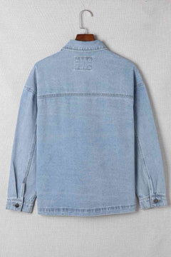 Button Down Collared Denim Jacket