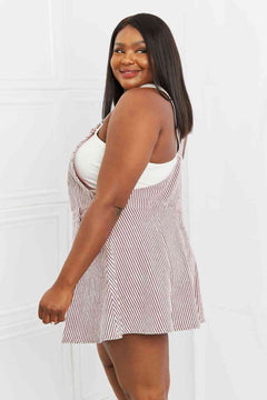 White Birch To The Park Full Size Overall Dress in Pink