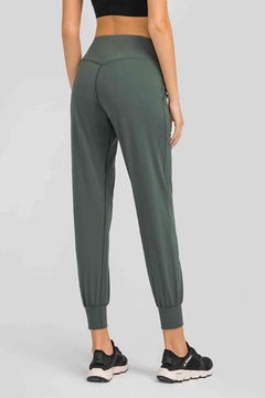 Wide Waistband Slant Pocket Pants